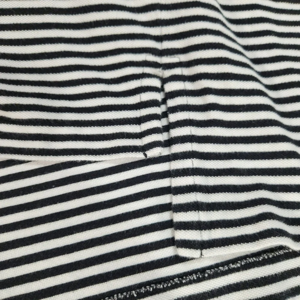 Vintage Polo Ralph Lauren Mens Shirt Size Large Short Sleeve Striped Black White
